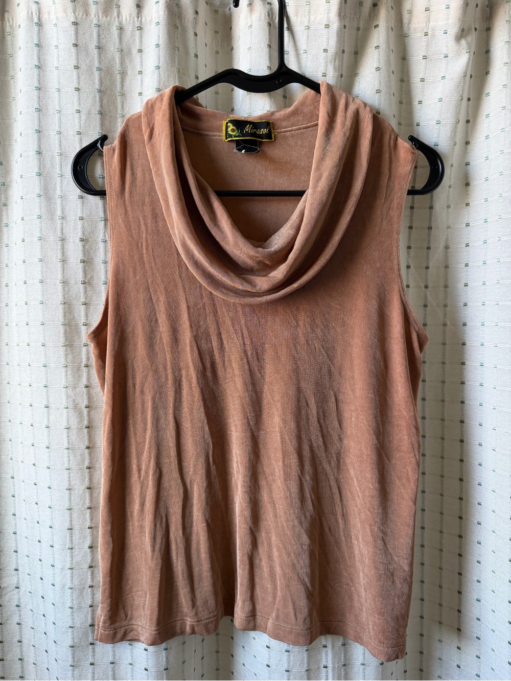 Vintage Women’s Sleeveless Cowl Neck Tank Top